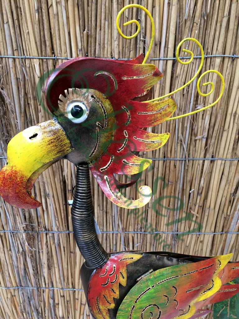 Metalen vogel ludiek groot 135cm