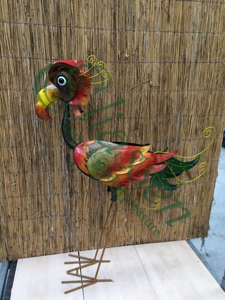 Metalen vogel ludiek groot 135cm