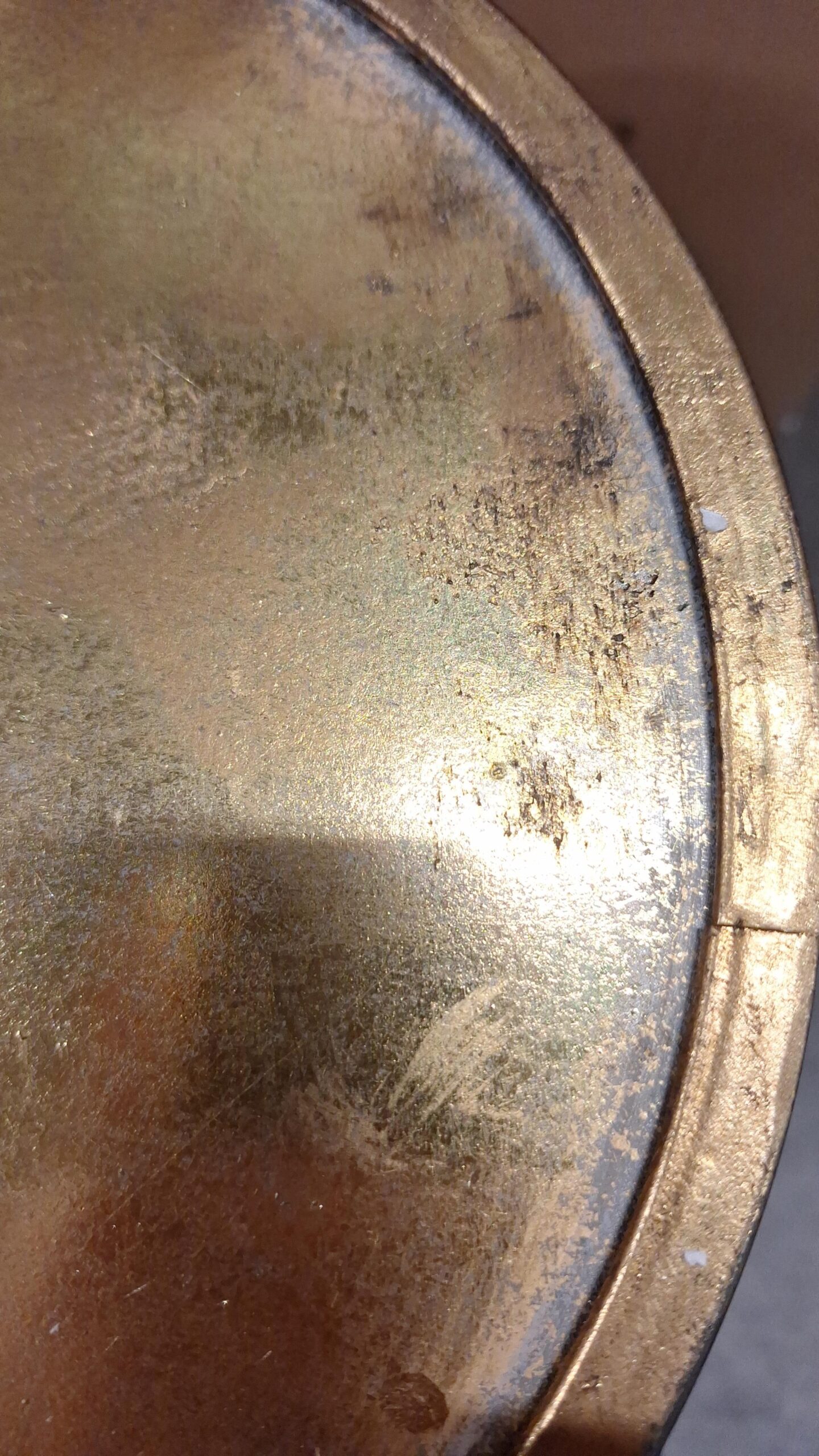 Zuil rond metaal Kreta 91cm goudkleur