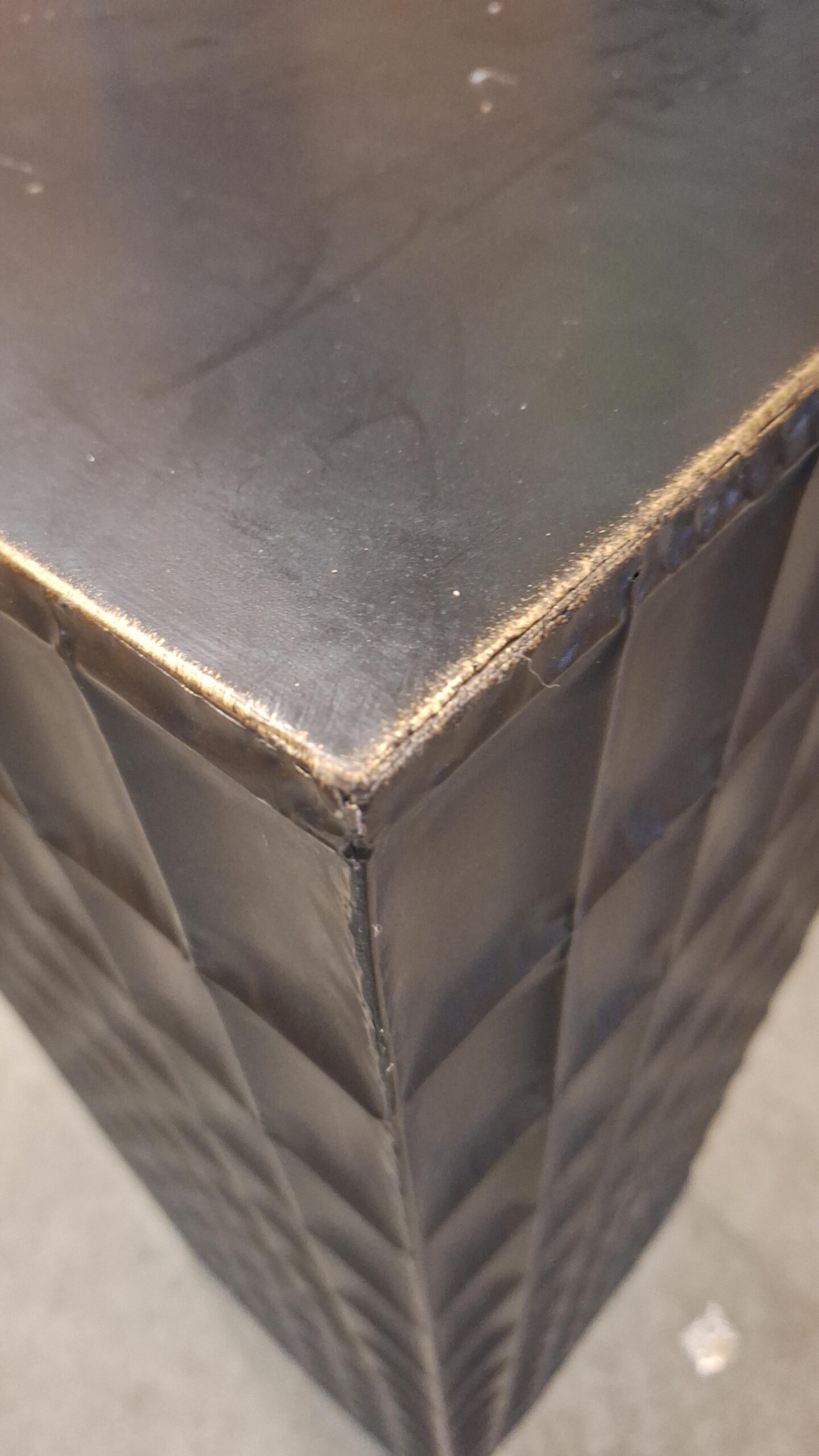 Column square metal Crete 91cm anthracite