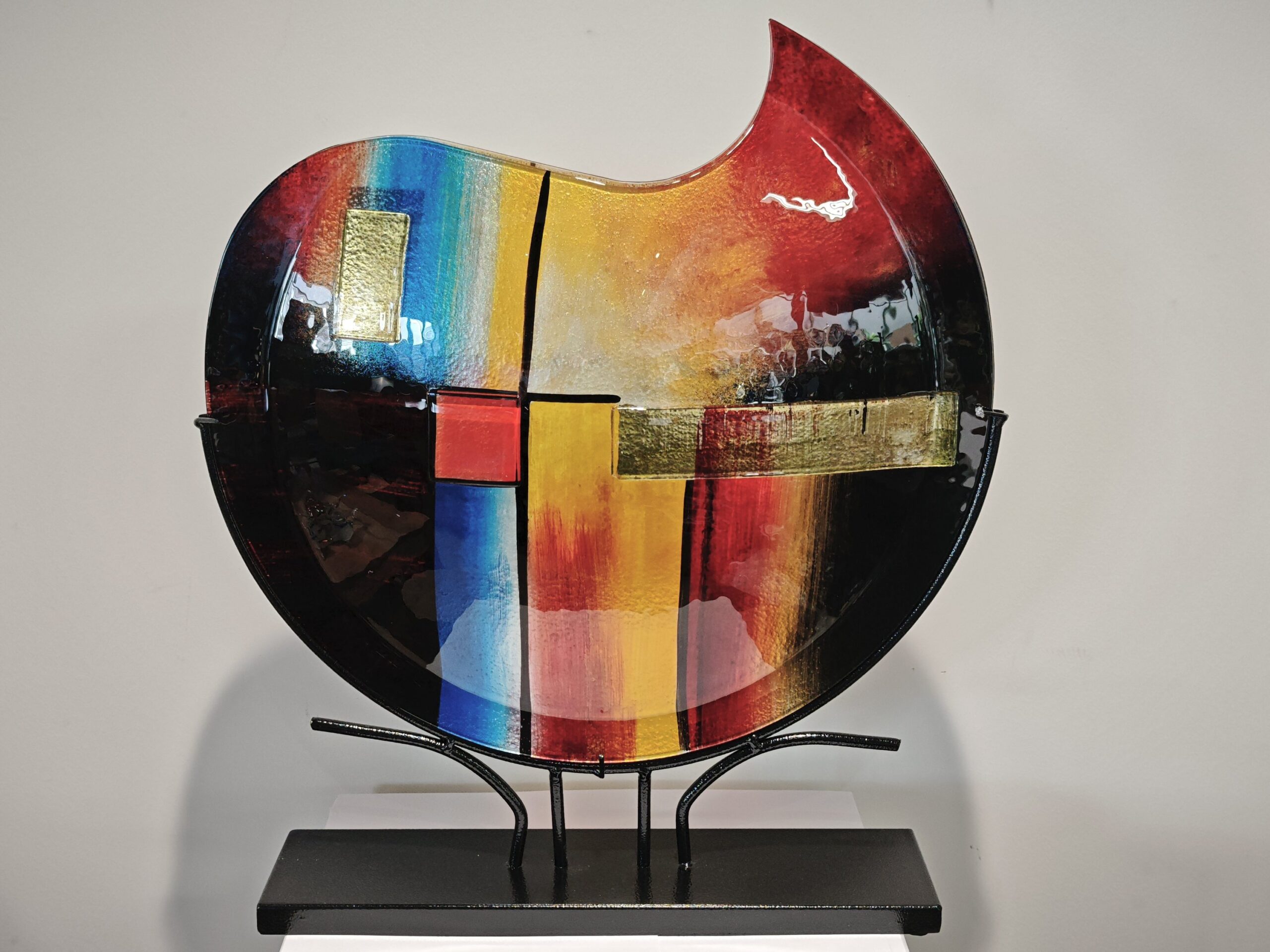 Glass vase large round Sunshine 50cm