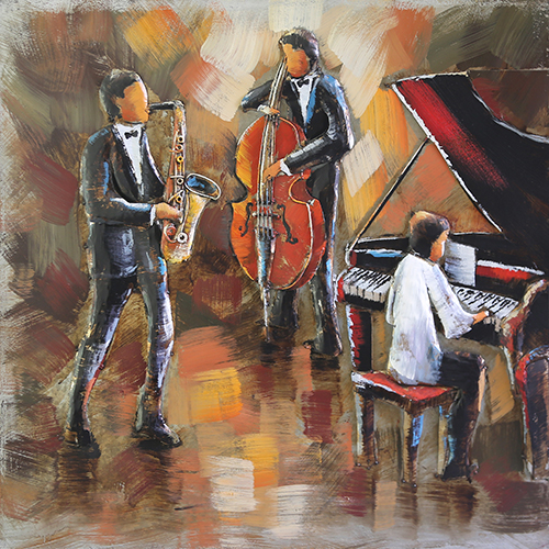 Metall 3d Malerei Orchester 100x100cm