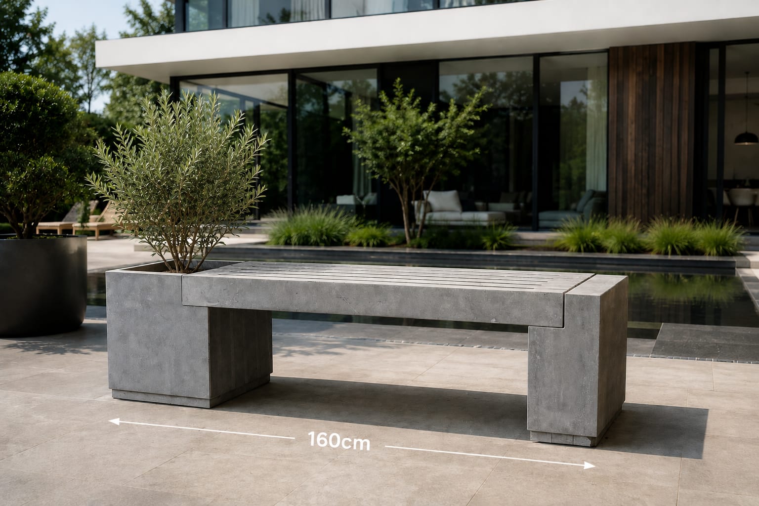 tuinbank sven belgisch arduin 160cm - Eliassen.nl