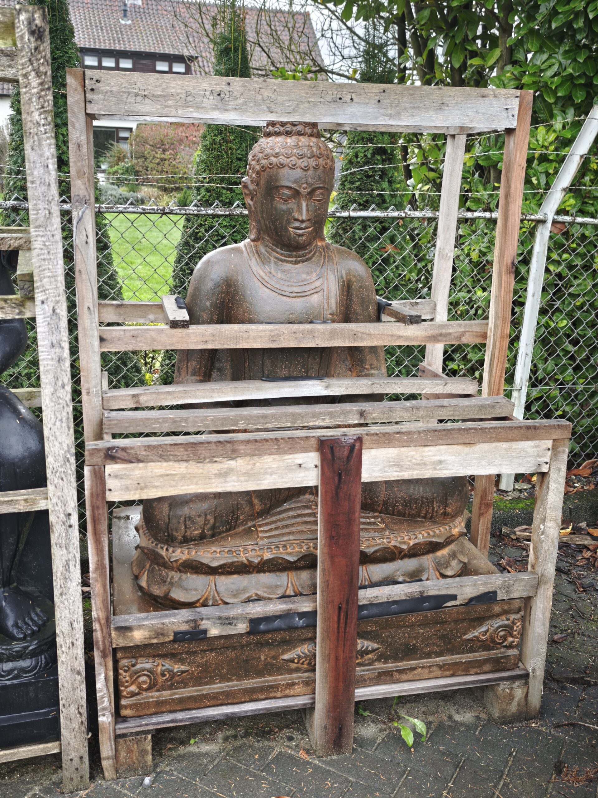 Buddha statue on double base 150cm eliassen.nl