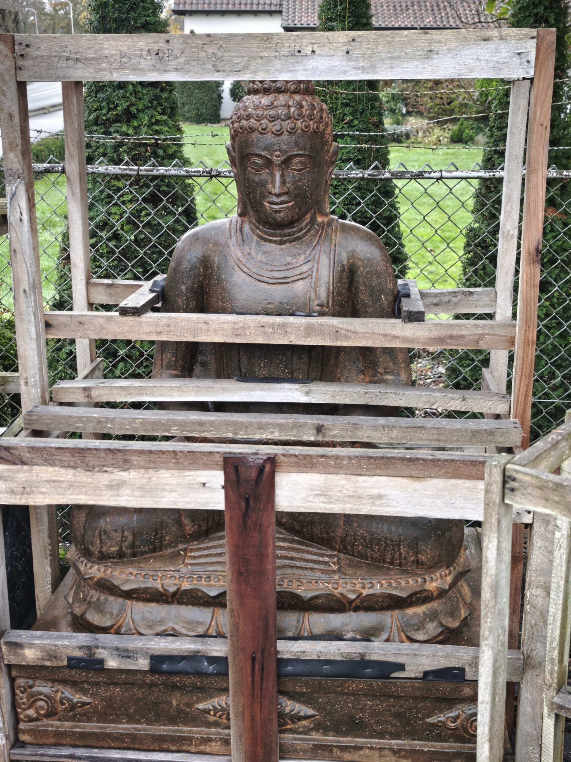 Buddha statue on double base 150cm eliassen.nl