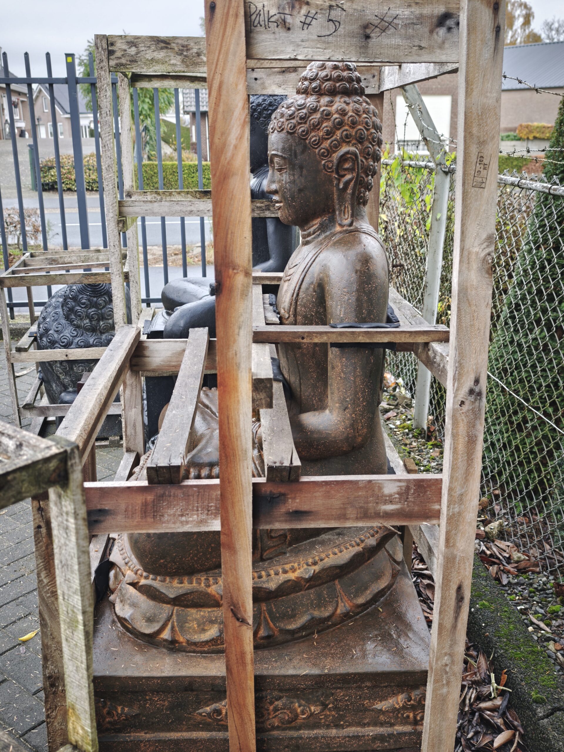 Buddha statue on double base 150cm eliassen.nl