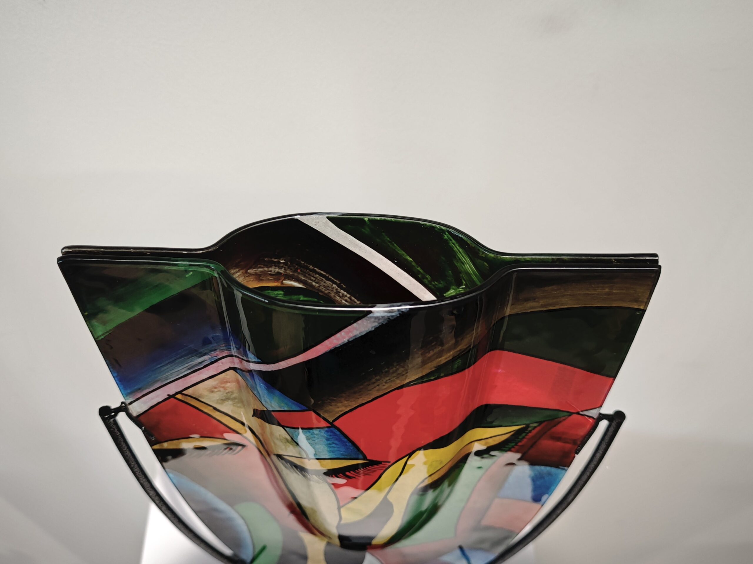 Glasvaas hoog recht Faces 44cm