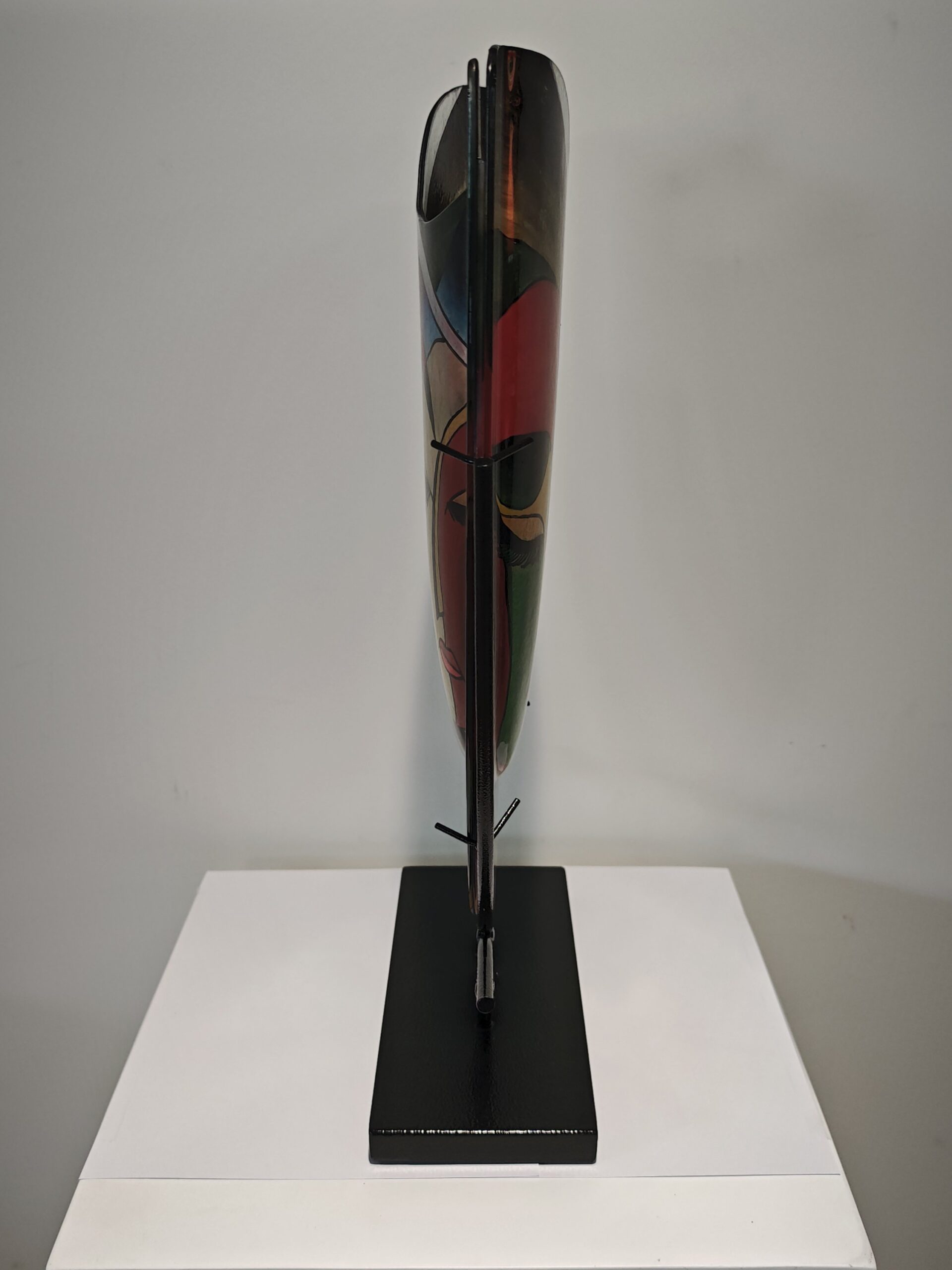 Glasvaas hoog Faces 48cm