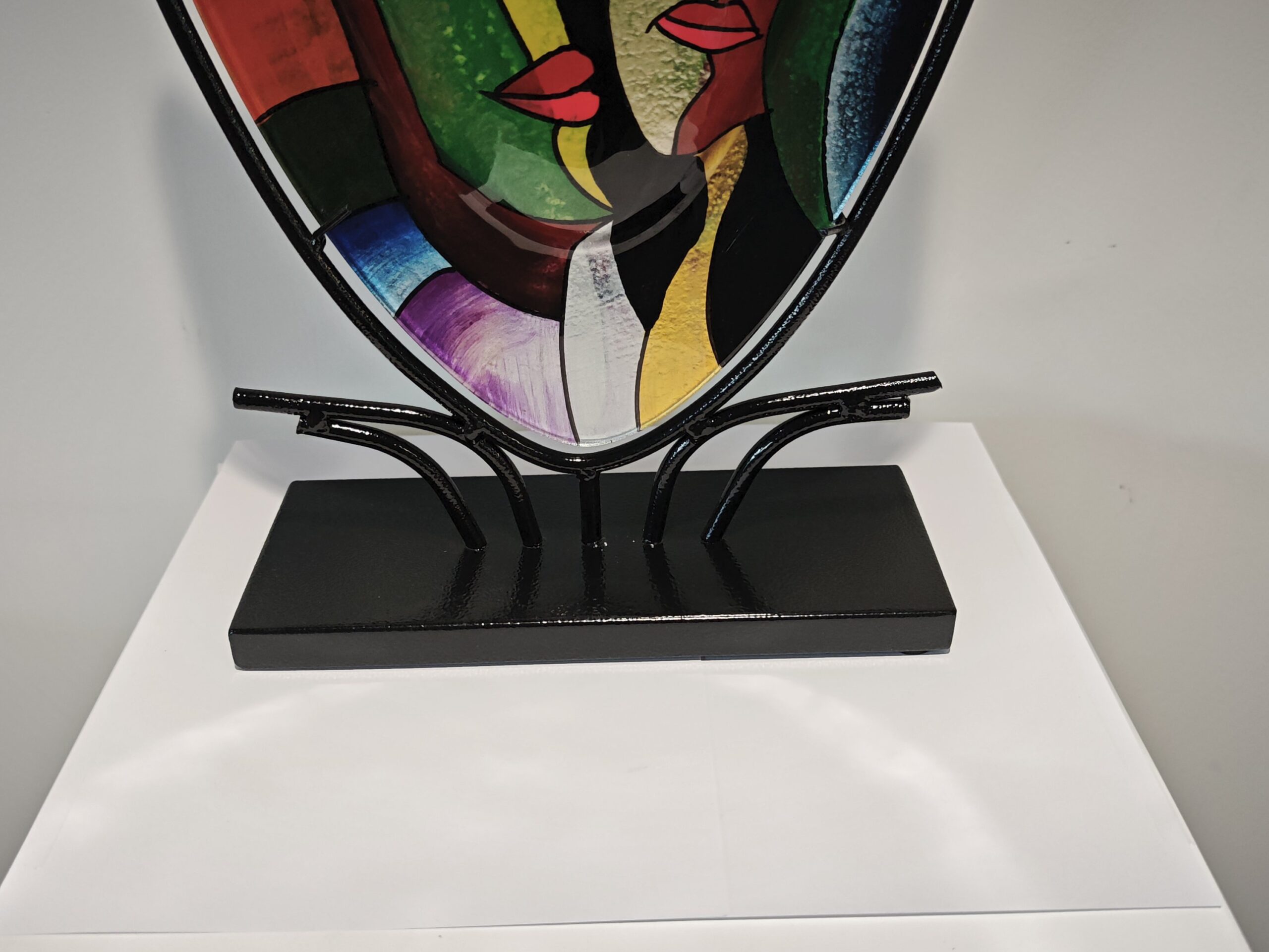 Glasvaas hoog Faces 48cm