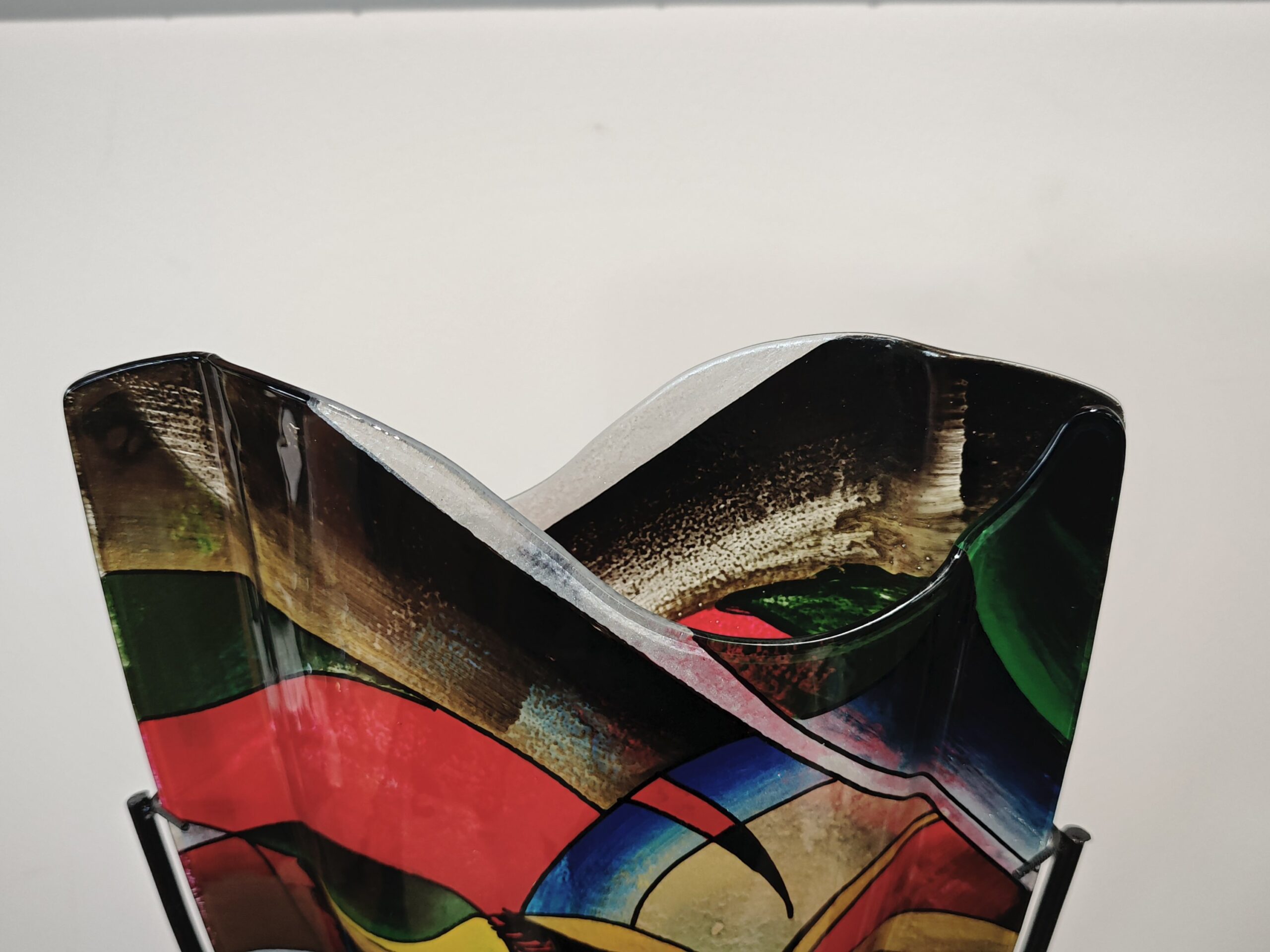 Glasvaas hoog Faces 48cm