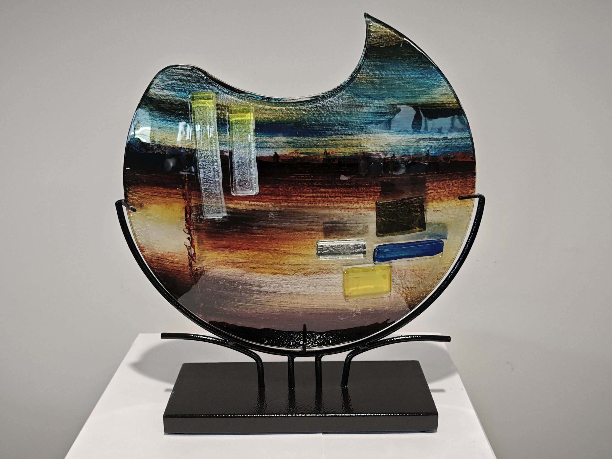 Glasvase groß rund Desert 39cm