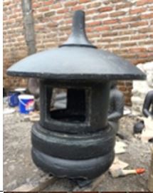 Tuinlamp Pagodelamp Japans rond 70cm