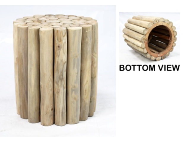 Zuil rond Teak 36x36x40cm