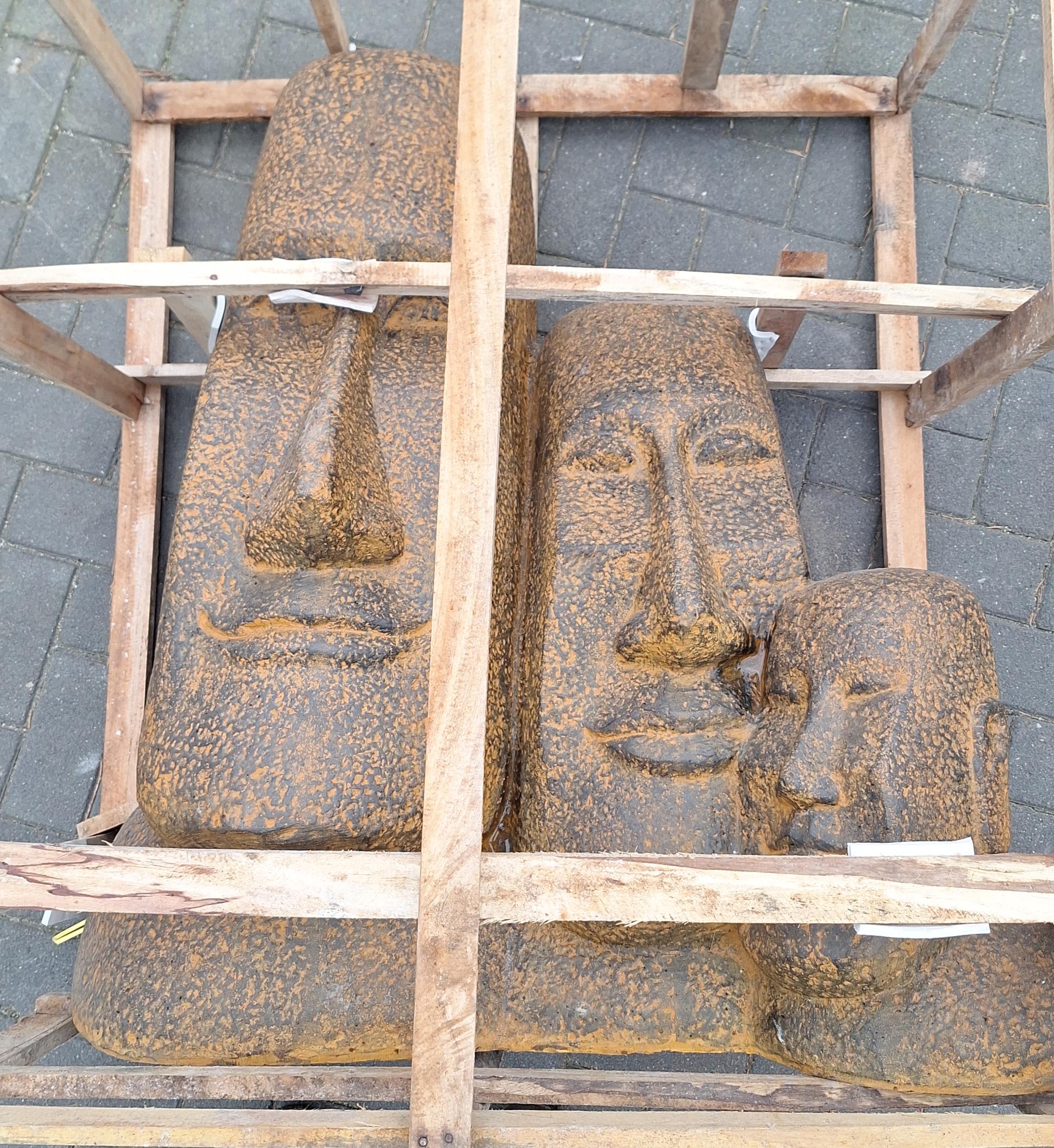 Dreifache Moai-Statue 100cm