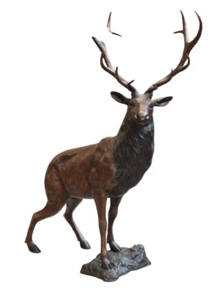 Hert brons groot met gewei 170cm eliassen.nl 8