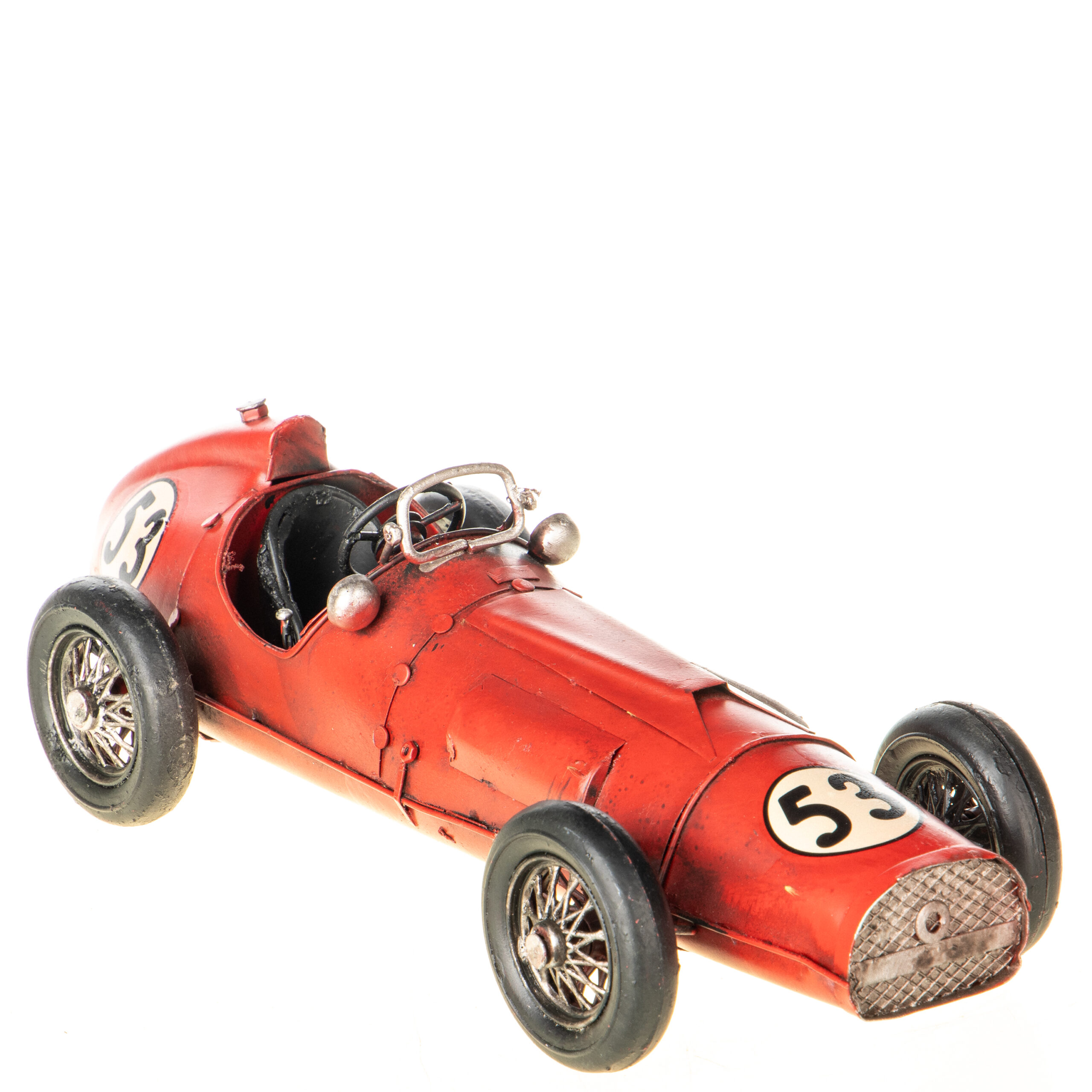 Miniatur Zinn Klassisches Rennauto 29cm