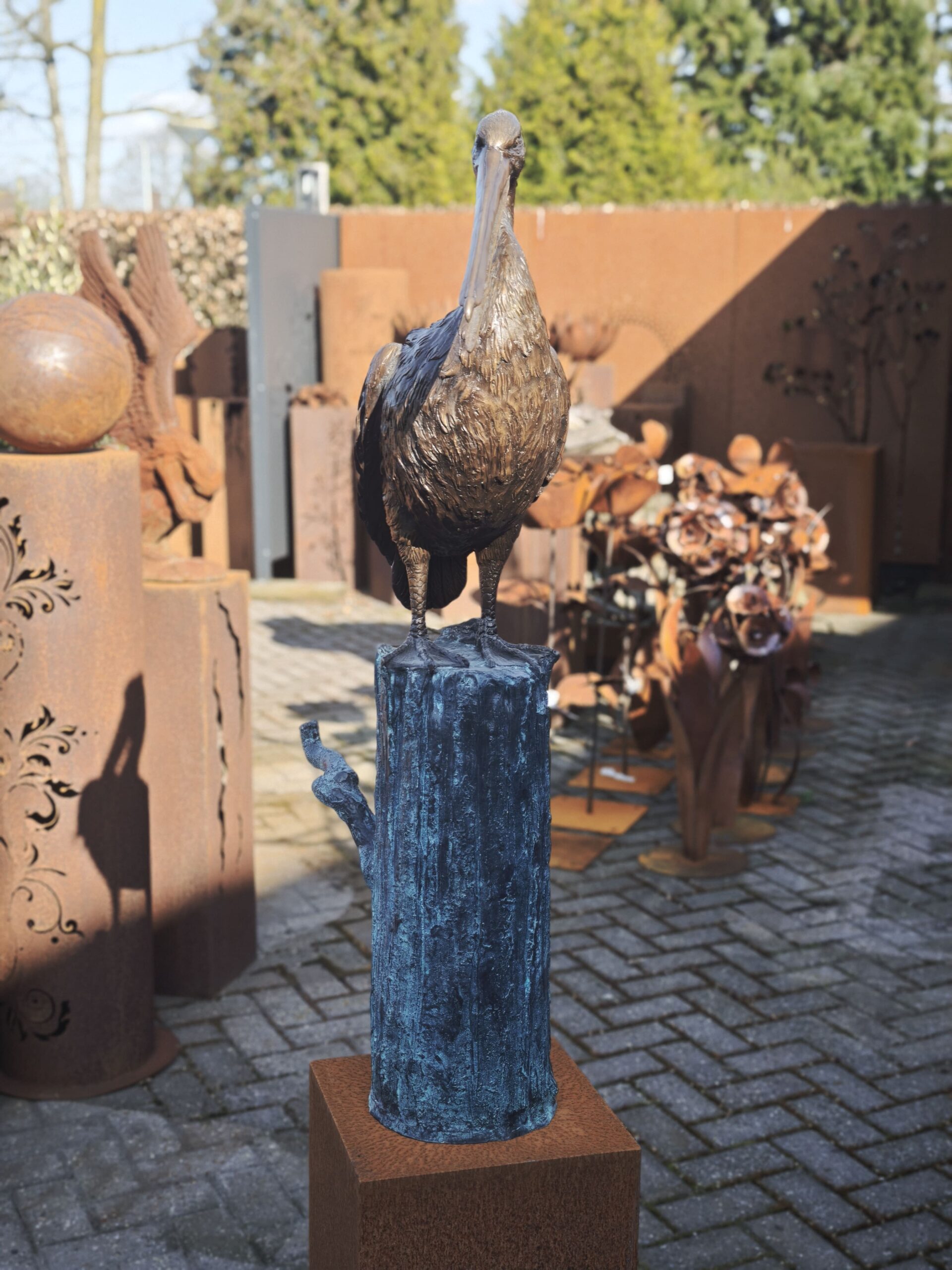 Pelicans set in bronze 106cm eliassen.nl