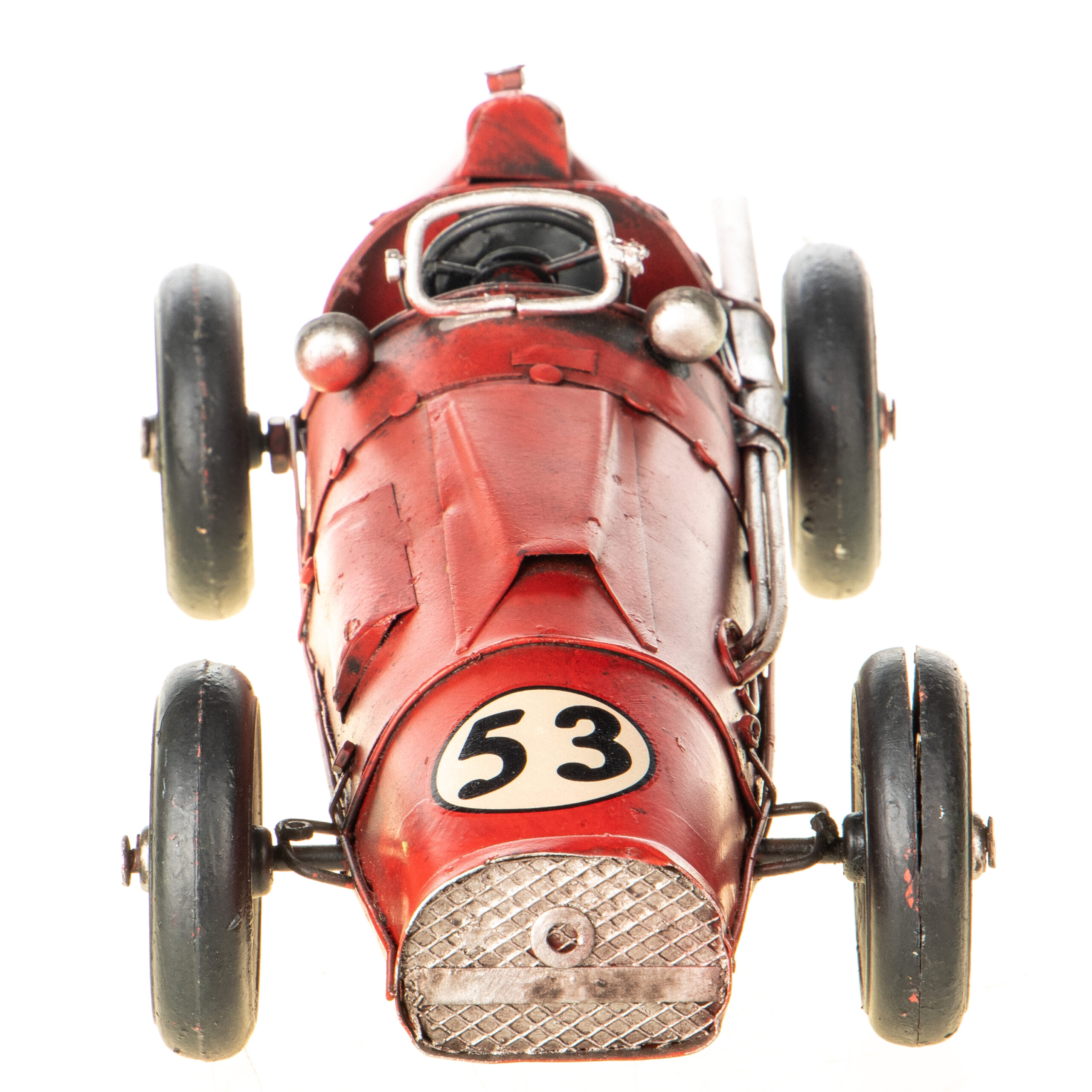 Miniatur Zinn Klassisches Rennauto 29cm