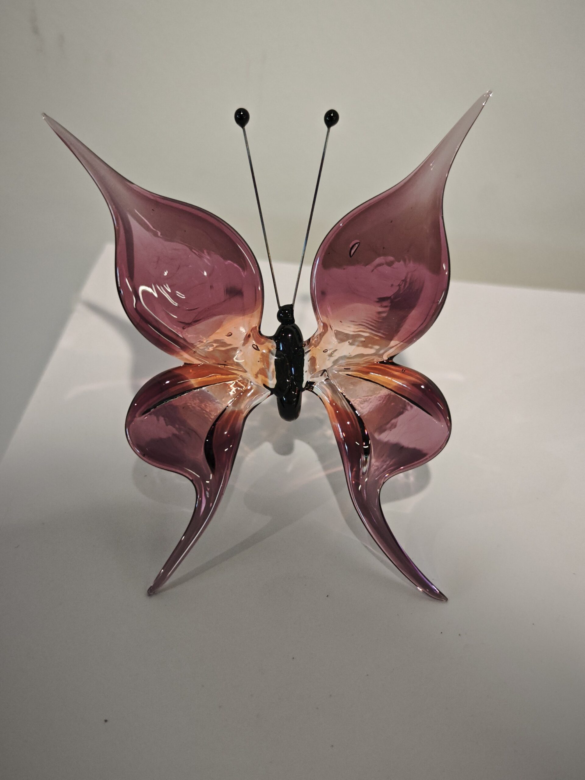 Glazen beeld vlinder glas staand in willekeurige kleur 9cm