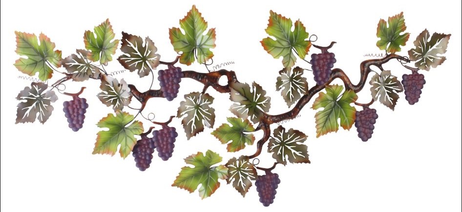 Wanddekoration XXL Weintraubenzweige 205cm