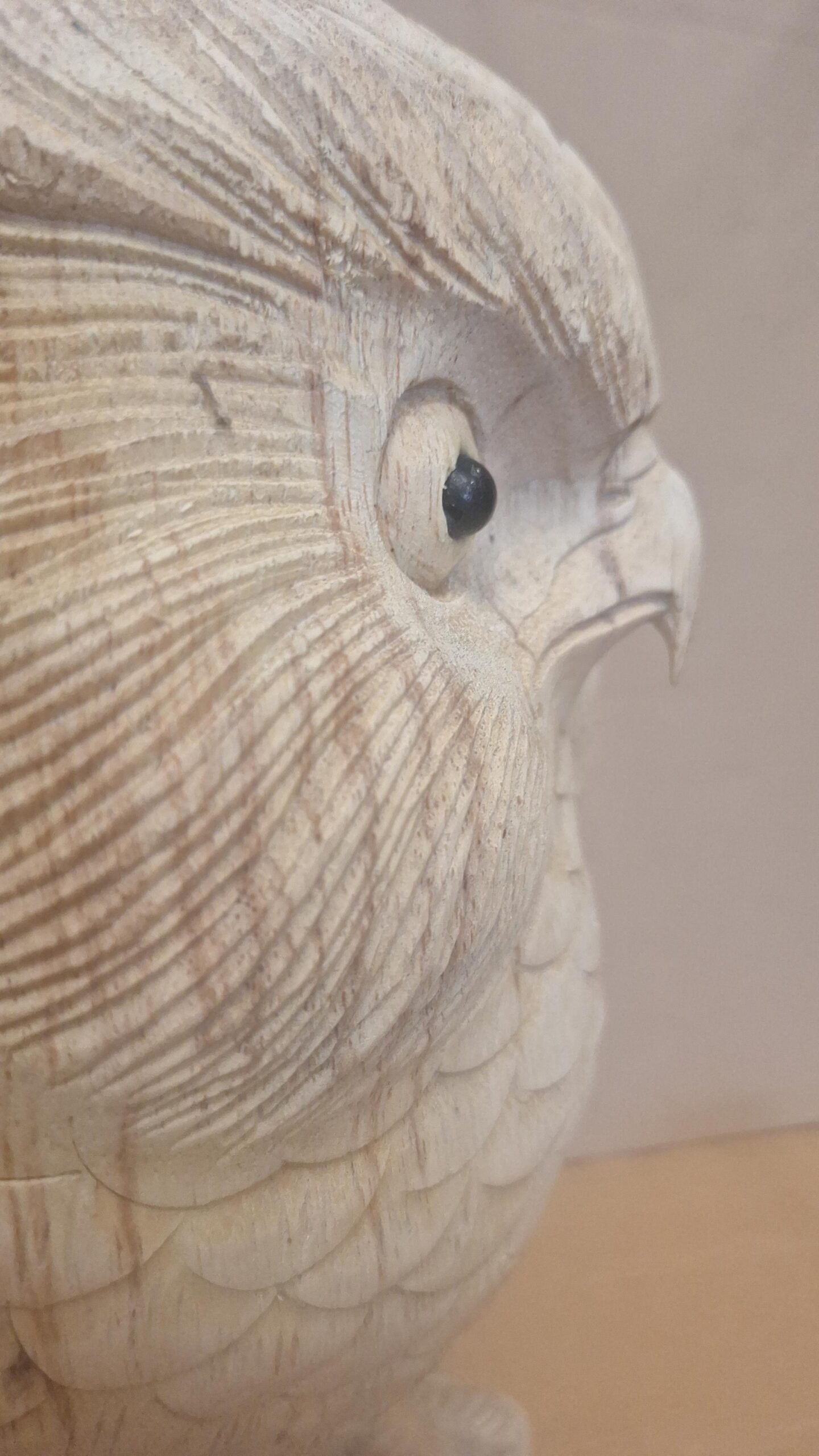 Eule auf Felsenholz 43cm