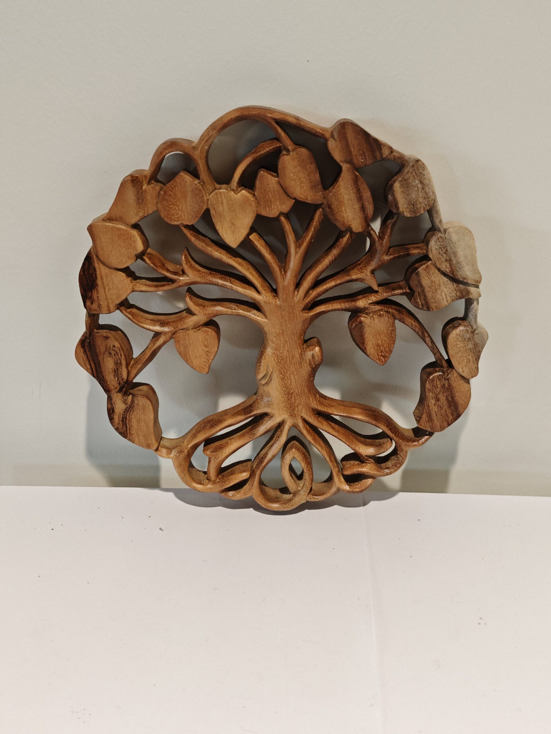 Wandpaneel hout levensboom zonder rand 20cm