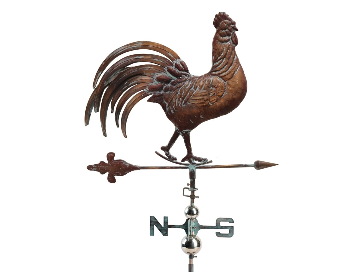 Wetterfahne groß Metall Hahn 225cm
