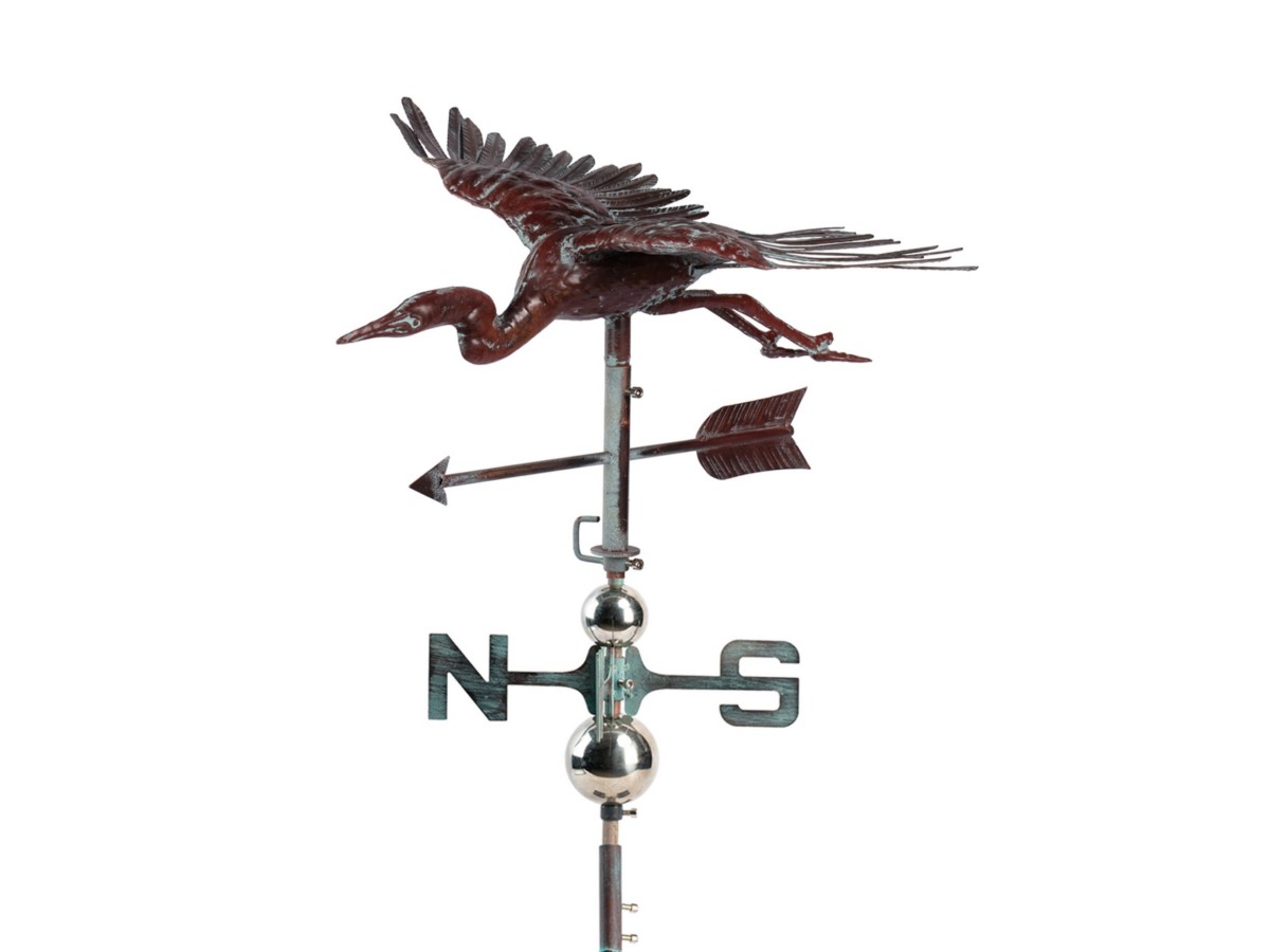 Wetterfahne groß Metall Reiher 172cm