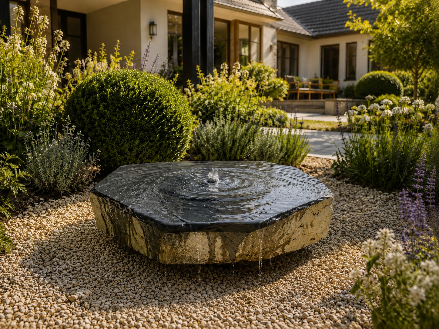 Water platform basalt 15cm thick 70cm