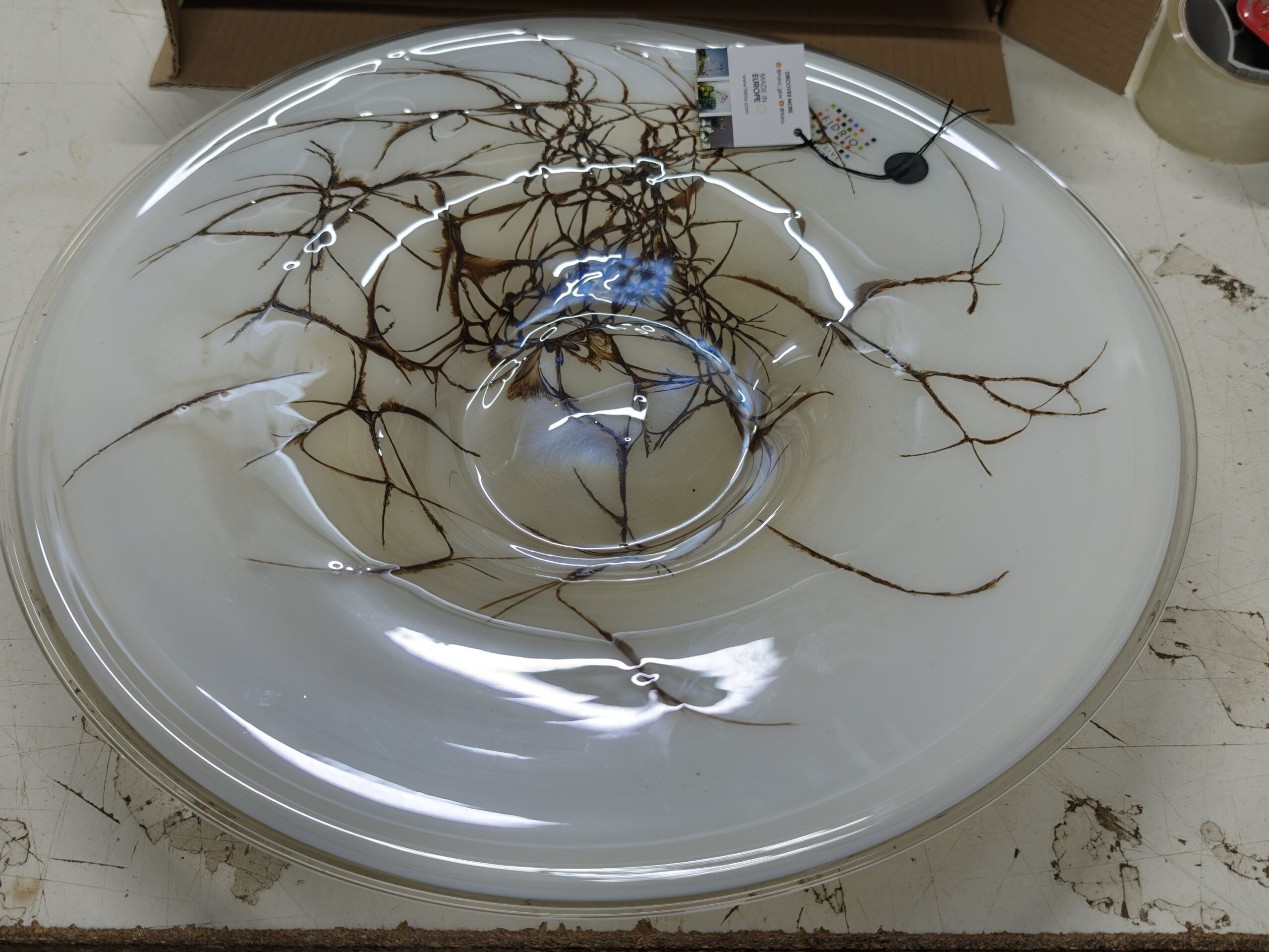 Glass bowl Lightening 45cm