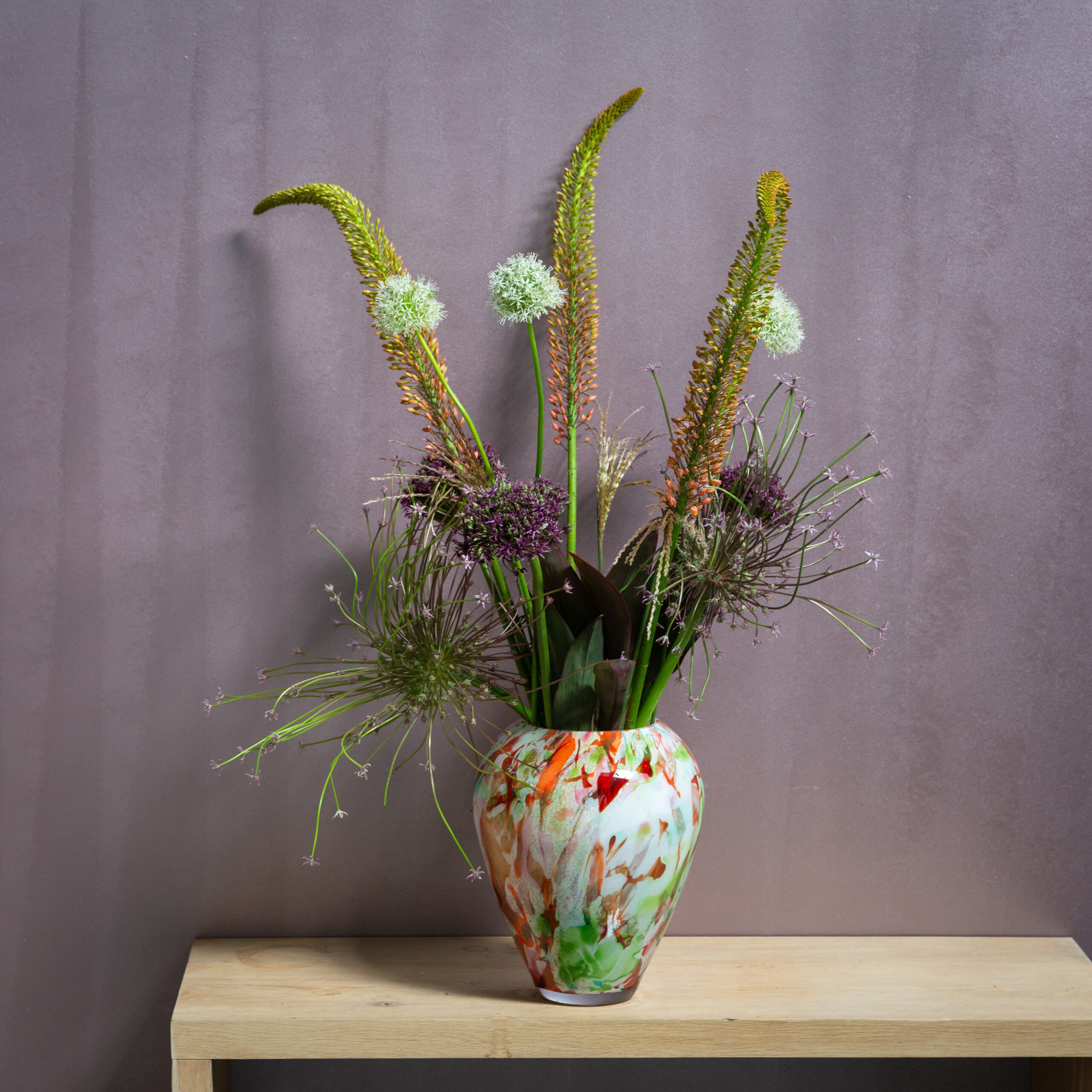 Glass vase Alore Mix colors 22cm