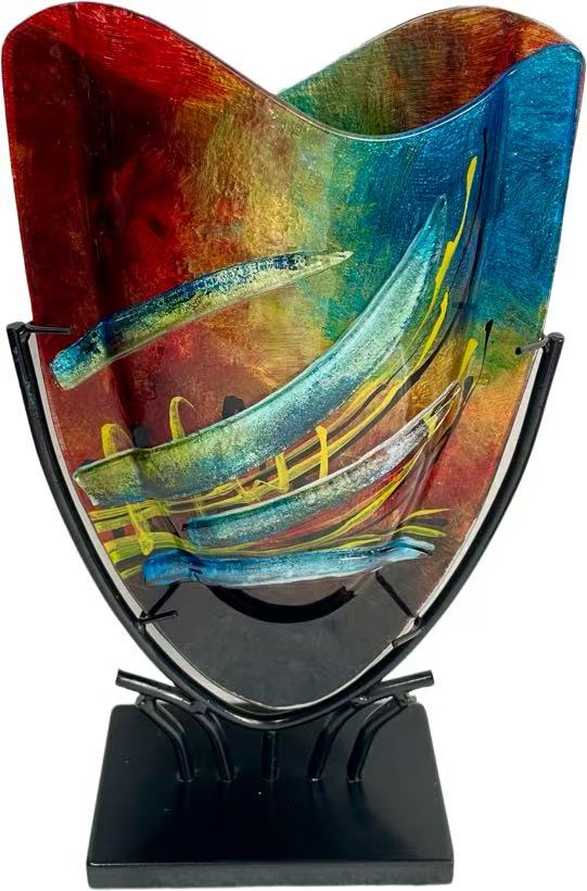 Glasvase 37cm Leafs Wave Eliassen.nl 2025.6.4