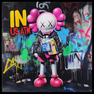 Glasmalerei mit LED-Beleuchtung grafiti figure - Eliassen.nl