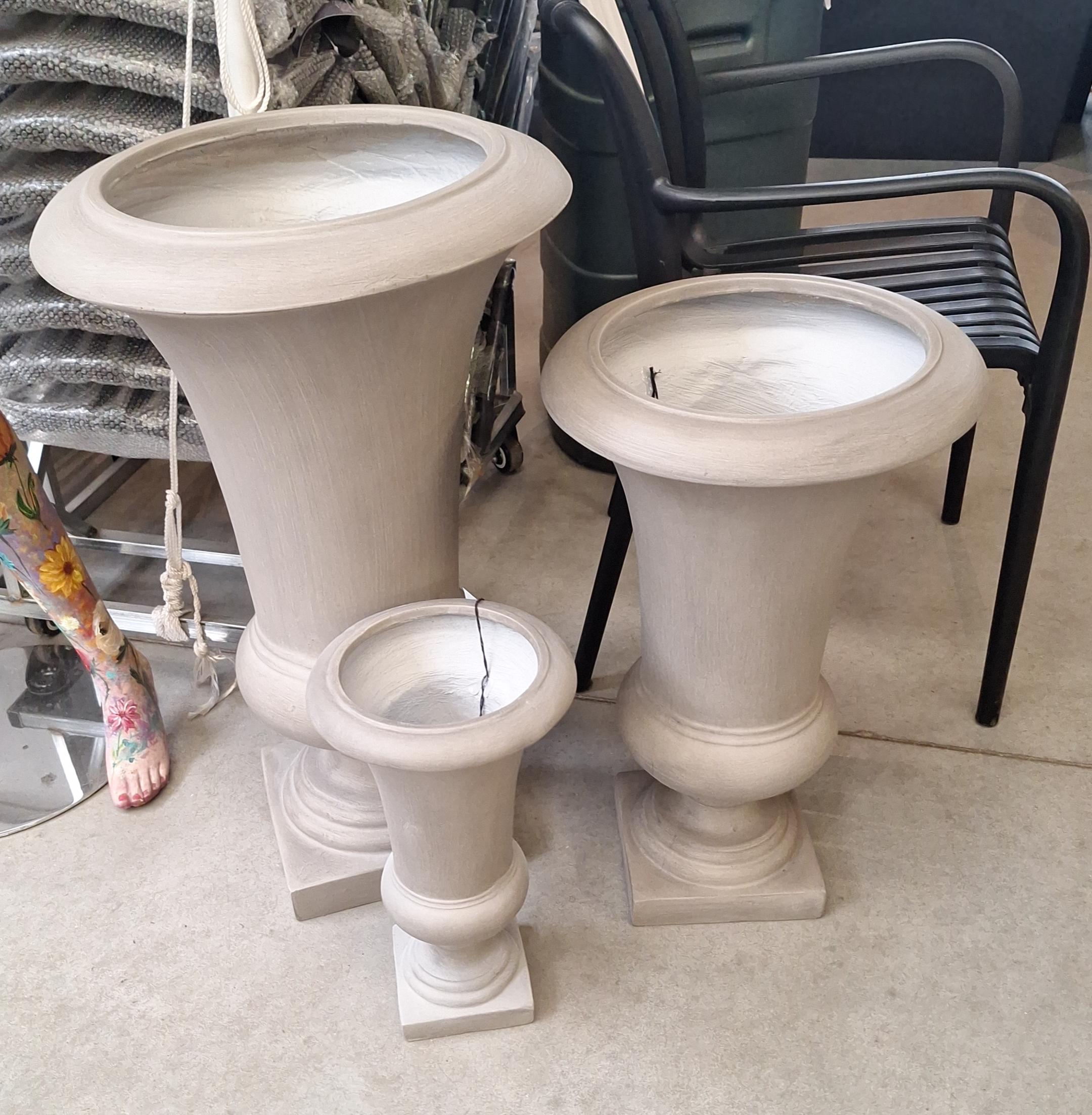 Vaas Rondo 77cm grijs