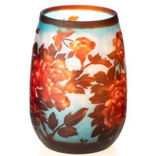 Glasvaas Cameo Oranje ranken Eliassen.nl VG106