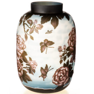 Glasvaas Cameo Vlinders en rozen Eliassen.nl VG103