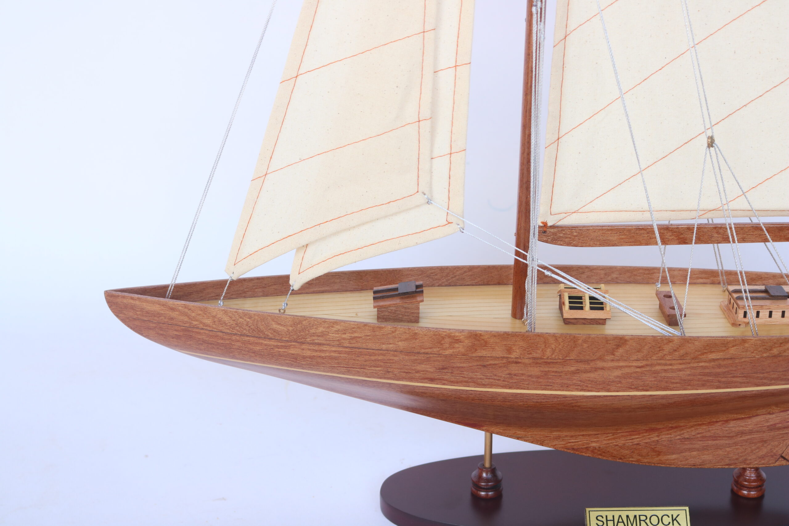 Model boat Shamrock wood 76cm