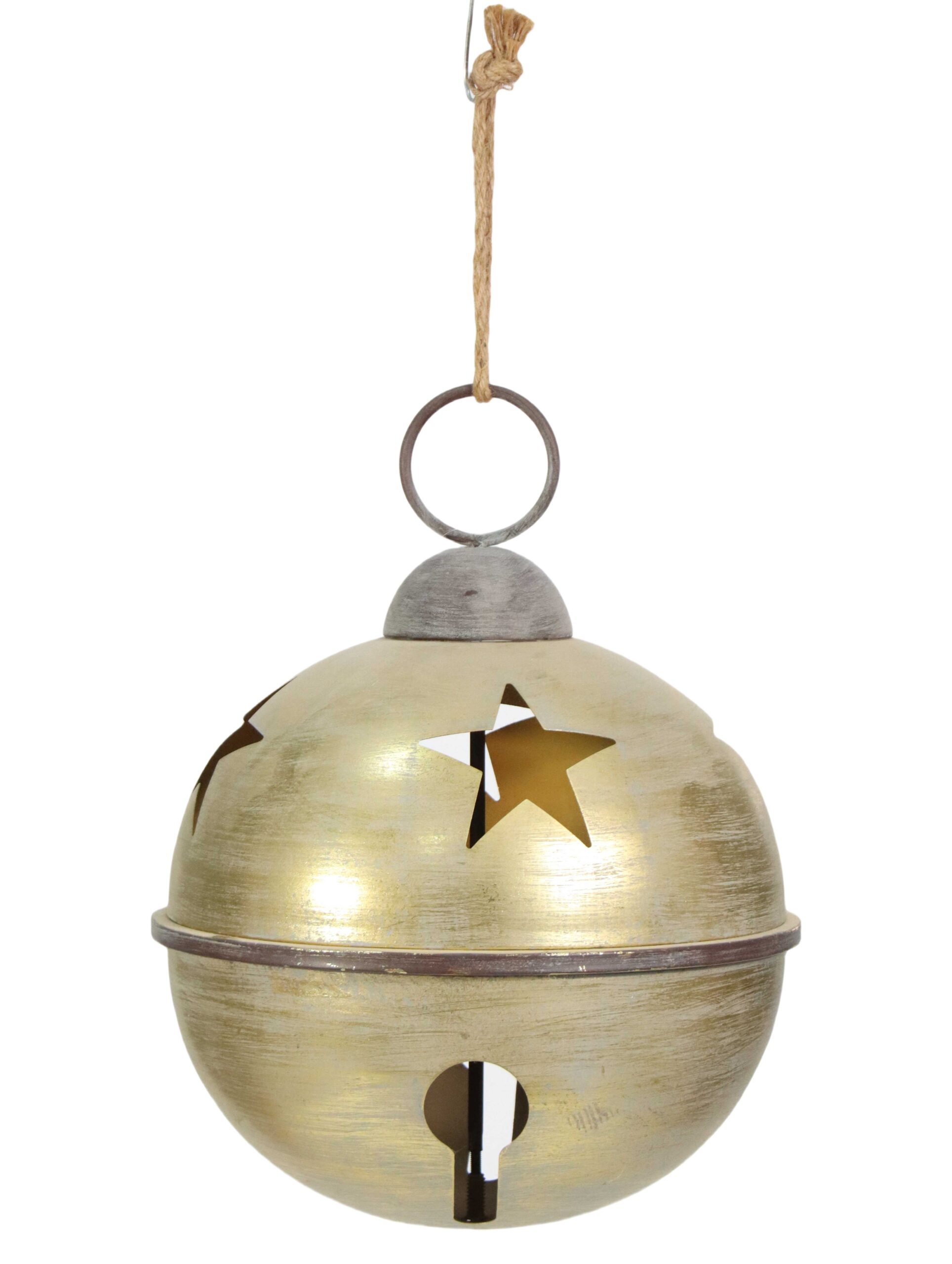Weihnachtskugel Metall gold 55cm hoch