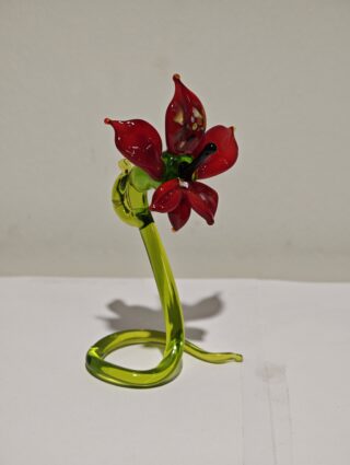 Miltonia bloem mini van glas rood 12cm eliassen.nl