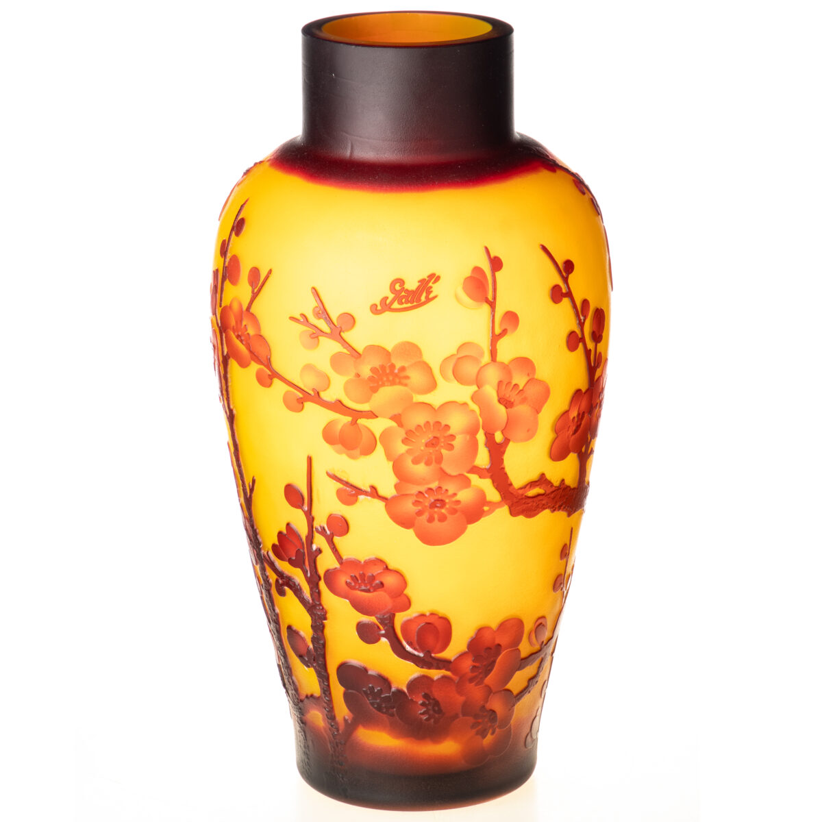 Cameo Glasvase von Emile Gallé Blossom 35cm