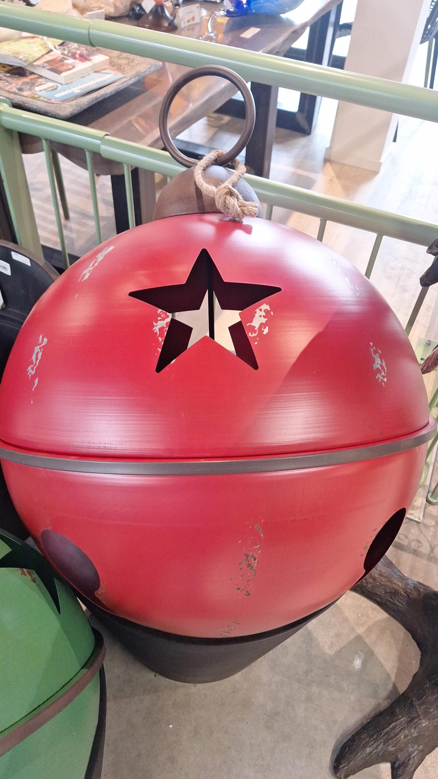 Christmas ball metal red 80cm high