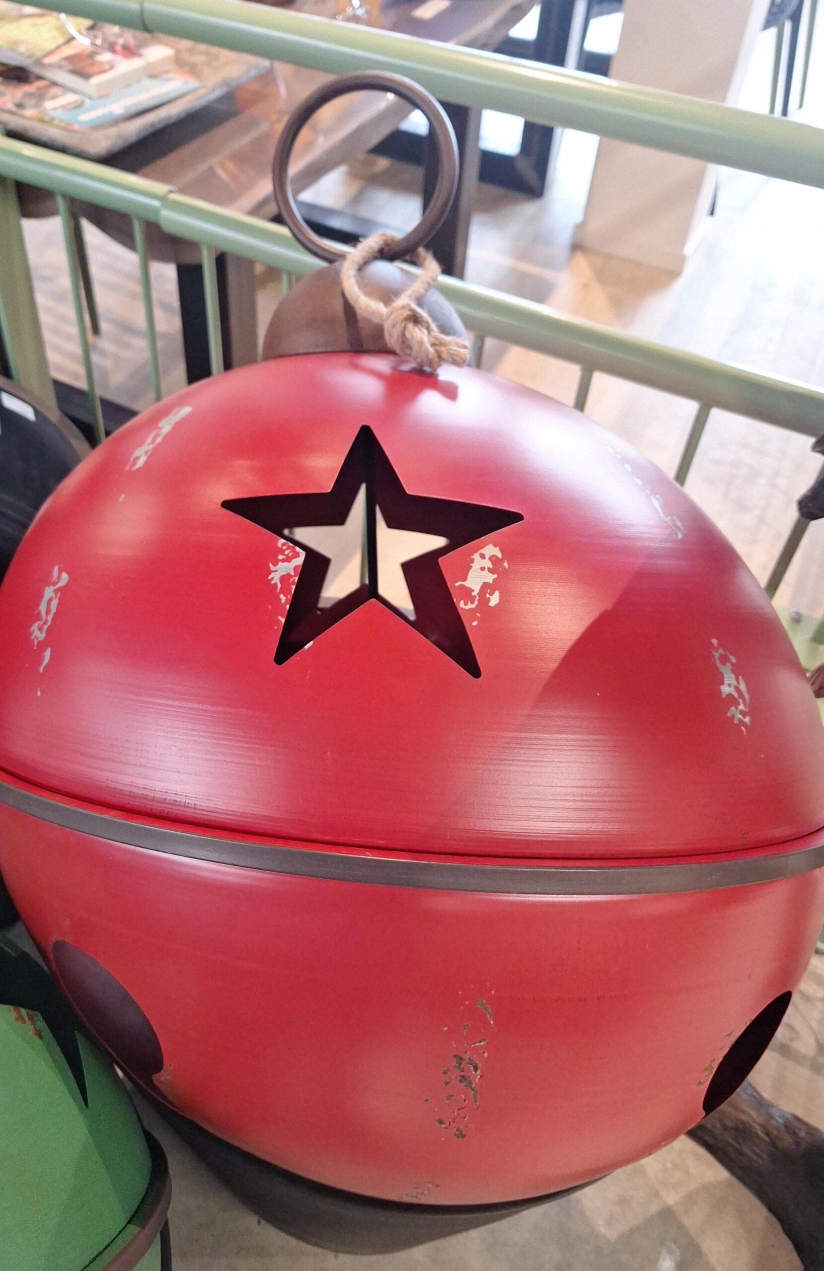 Christmas ball metal red 80cm high