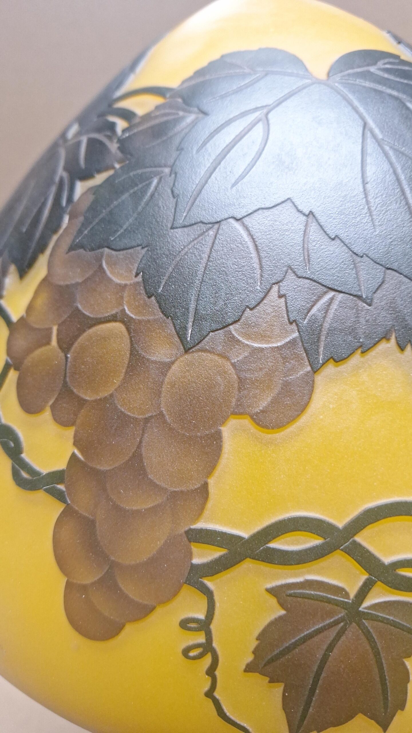 Cameo glas lampe von Emile Gallé Grapevine 60cm