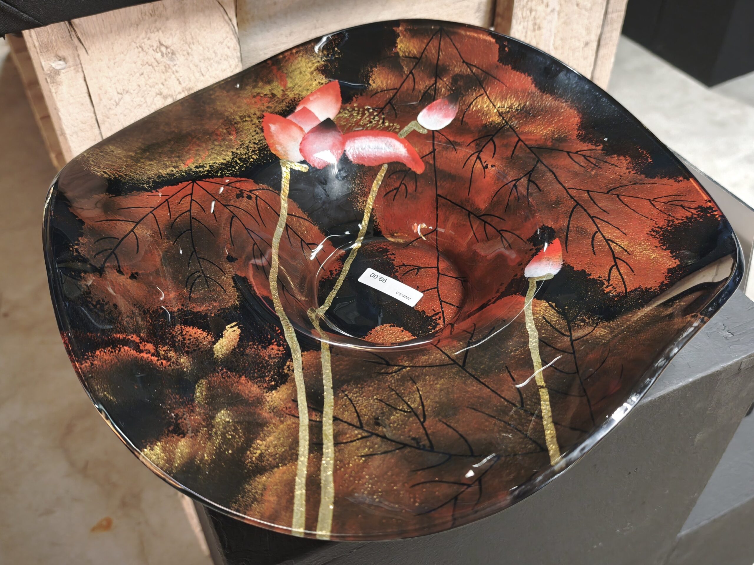 Schale Golf rund Leafs 48cm