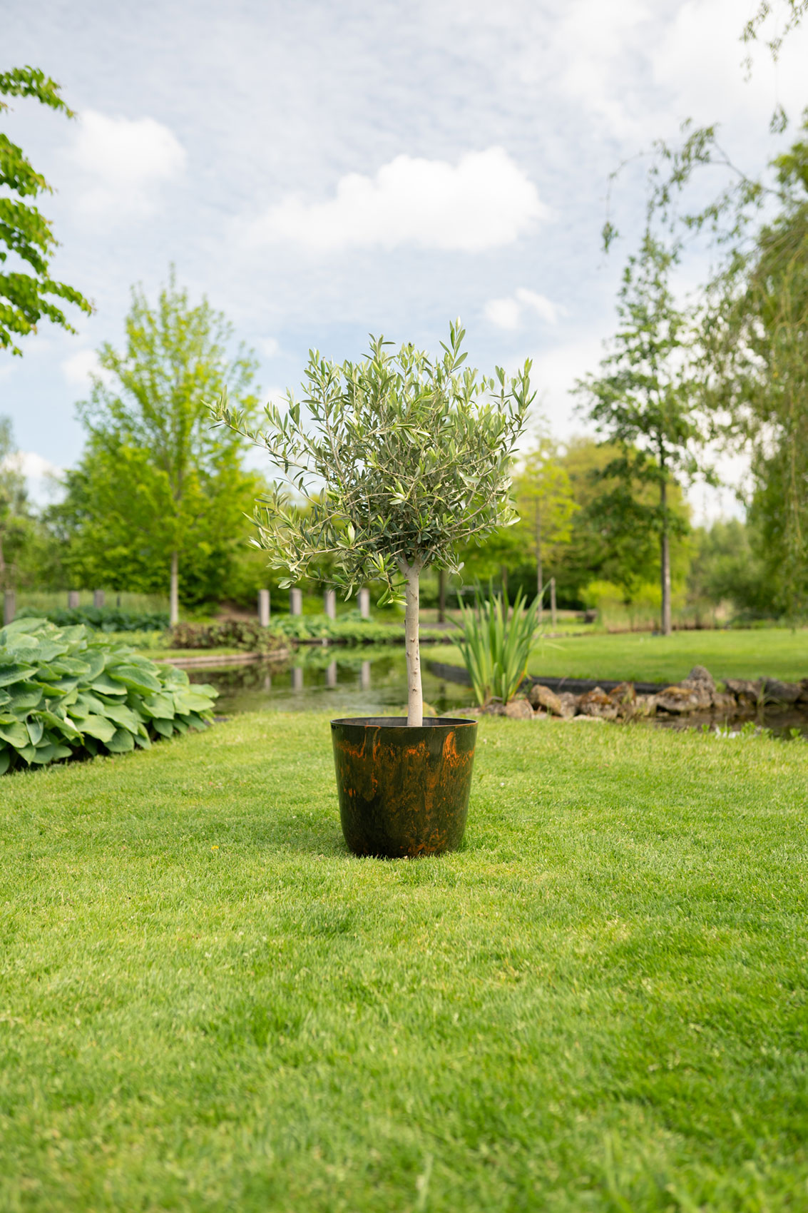 Pot melamine Palermo Marble Bruin 35cm