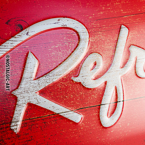 Muurbord metaal rechthoek vintage mancave Coca-Cola logo 60x40cm