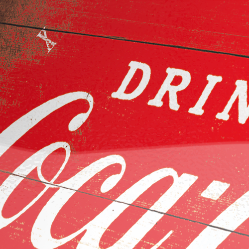 Clock round metal vintage mancave Coca Cola Red 31cm