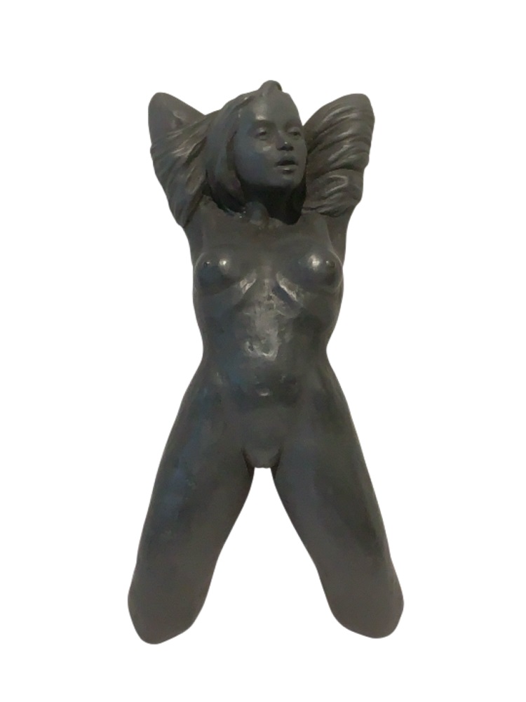 Statue Dame nackt auf dem Rücken 33cm