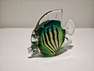 Glazen beeld vis gedetailleerd groen 13cm eliassen.nl 1