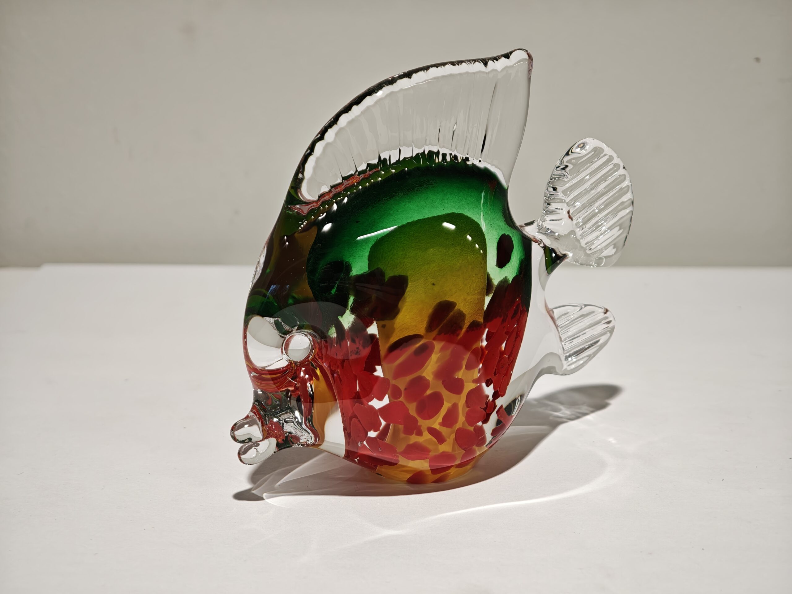 Glazen beeld vis gedetailleerd rood 13cm eliassen.nl 1